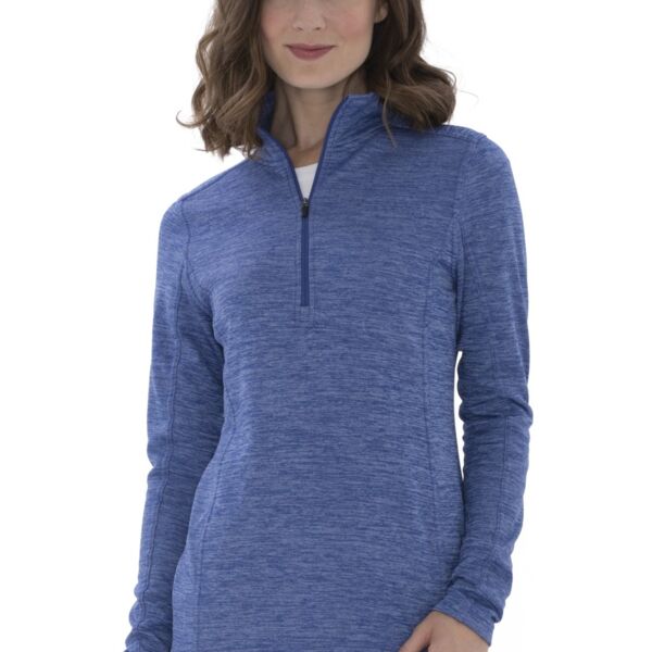 ATC™ DYNAMIC HEATHER FLEECE 1/2 ZIP LADIES' SWEATSHIRT Thumbnail