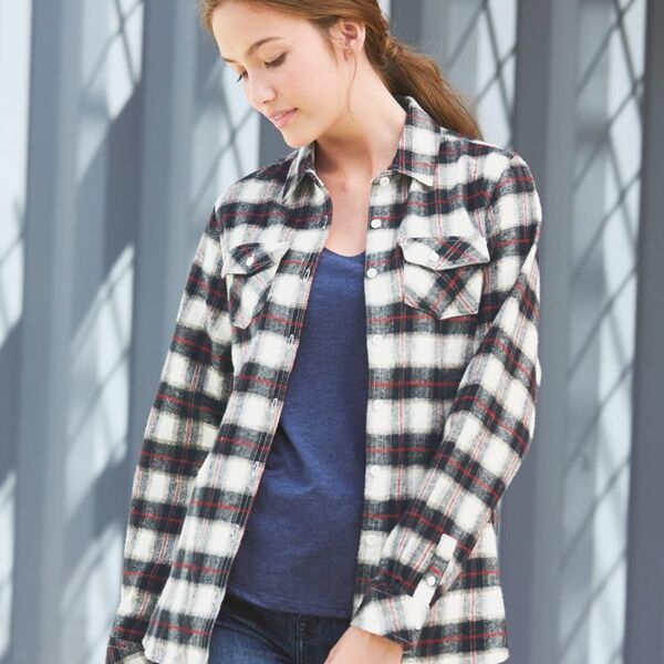 Women's Yarn-Dyed Long Sleeve Flannel Shirt Thumbnail