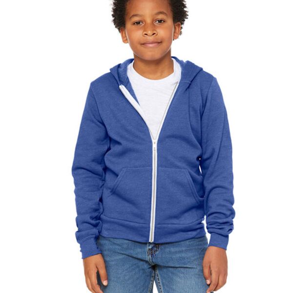 Beach Monkey Youth Sponge Fleece Full-Zip Hooded Sweatshirt Thumbnail